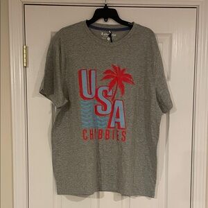 Chubbies Gray USA Palm Tree Men's Tee